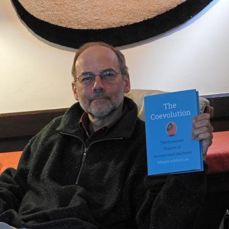 Edward Lee at the lonely launch party of his book amid the
    pandemic in April 2020.