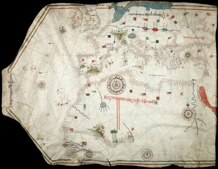 Portolan chart by Jorge de Aguiar (1492), the oldest
    known signed and dated chart of Portuguese origin (Jorge de
    Aguiar - Beinecke Rare Book and Manuscript Library, University of Yale, New Haven, USA, <A
    href='https://commons.wikimedia.org/w/index.php?curid=12136200'>Public
    Domain</A>